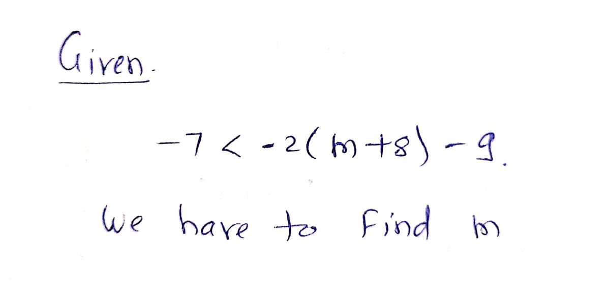 Algebra homework question answer, step 1, image 1